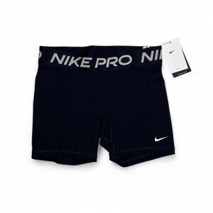 Nike Pro Shorts Dri-FIT 5" Inseam Mid Rise Black Compression Women's Medium New